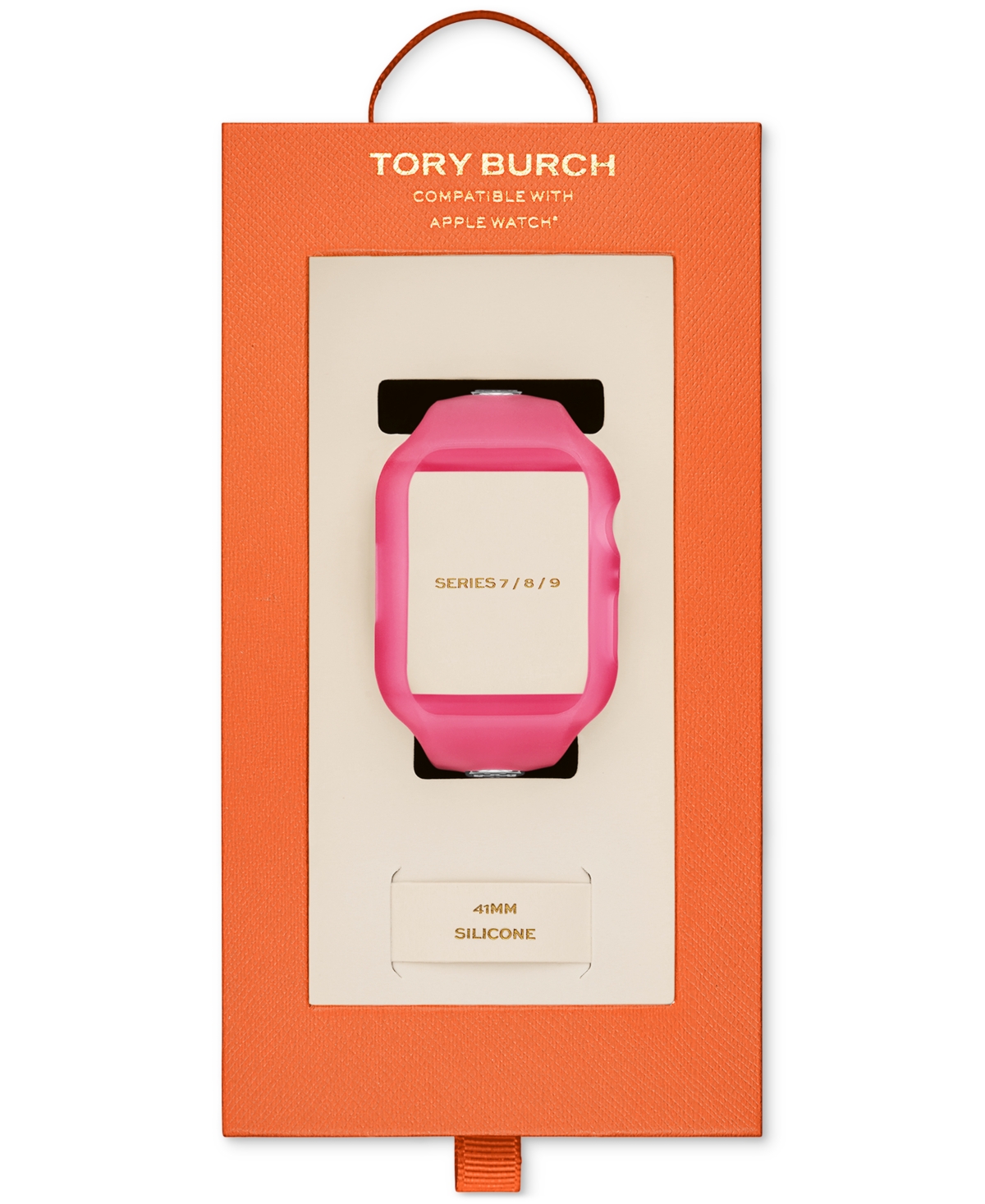 Tory Burch Women's The T Monogram Red Silicone Strap For Apple Watch 41mm In Red