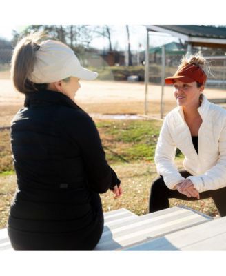Women's Adjustable High Ponytail Running Hat - Cream