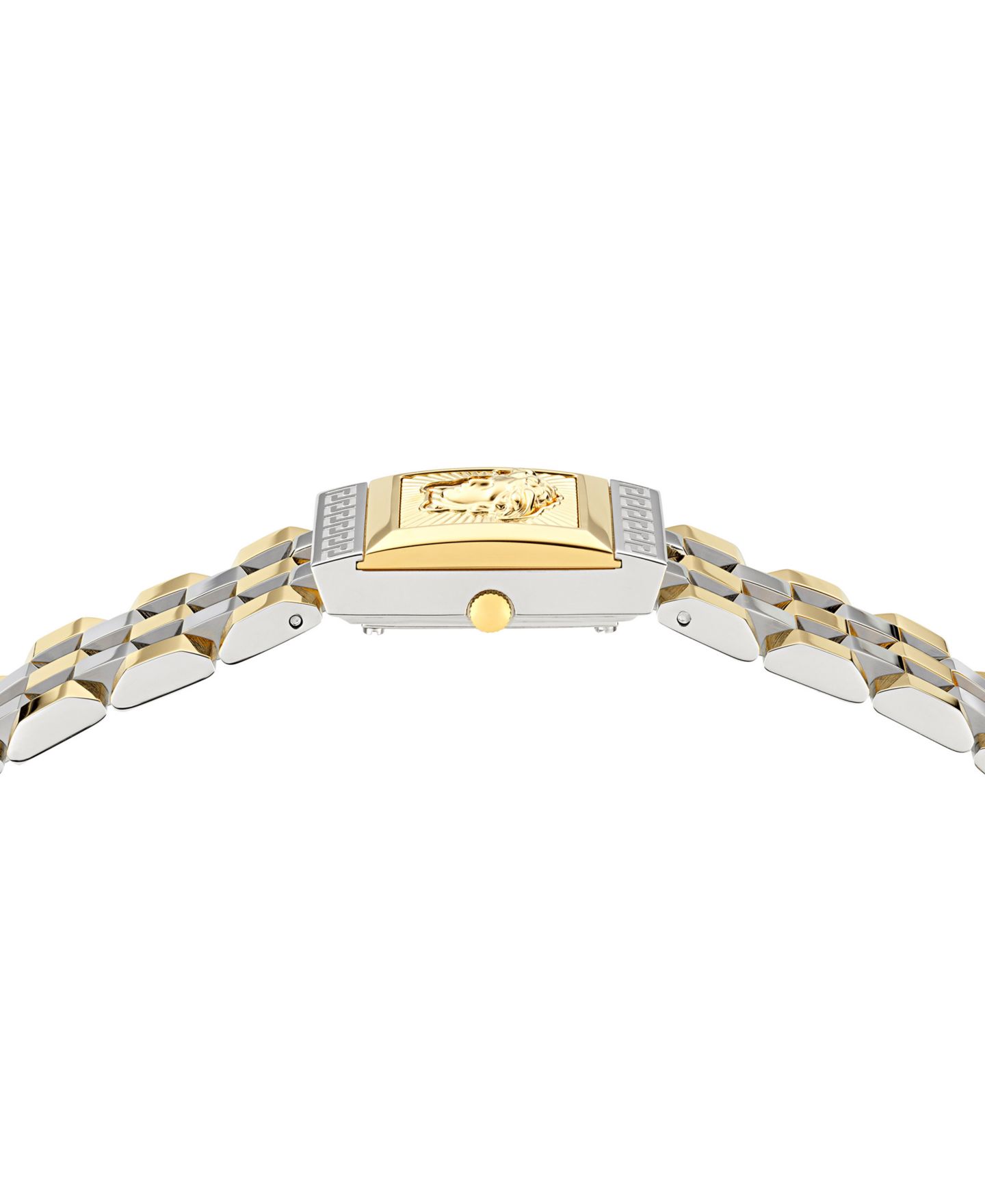 Женские часы Versace Swiss Reveal Square Two-Tone Stainless Steel Bracelet Watch 18x25mm — фото 3