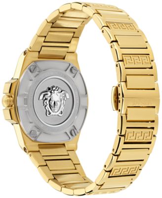 Women's Swiss Greca Reaction Gold Ion Plated Bracelet Watch 38mm