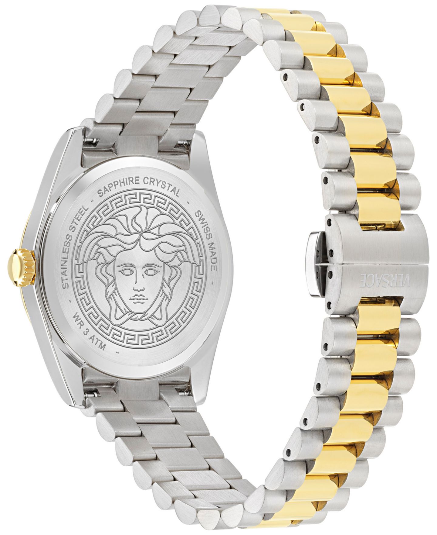 Женские часы Versace Swiss Millenyium Two-Tone Stainless Steel Bracelet Watch 32mm — фото 3