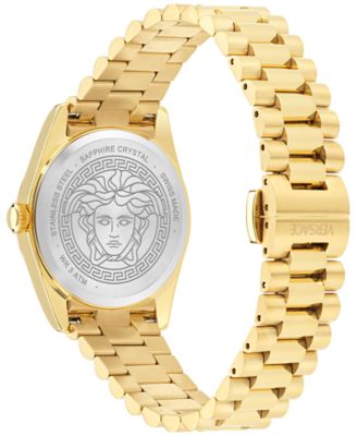 Women's Swiss Millenyium Gold Ion Plated Bracelet Watch 32mm