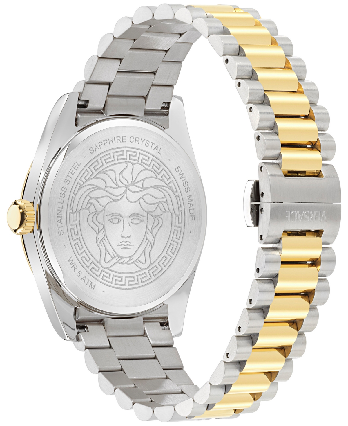 Versace Men's Swiss Millenyium Two-tone Stainless Steel Bracelet Watch 40mm In Two Tone