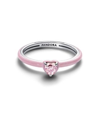 Sterling Silver Pink Chakra Heart Ring