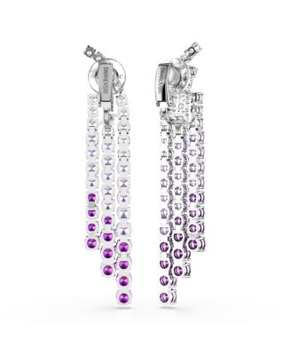 Matrix Rhodium Plated Clip-On Earrings