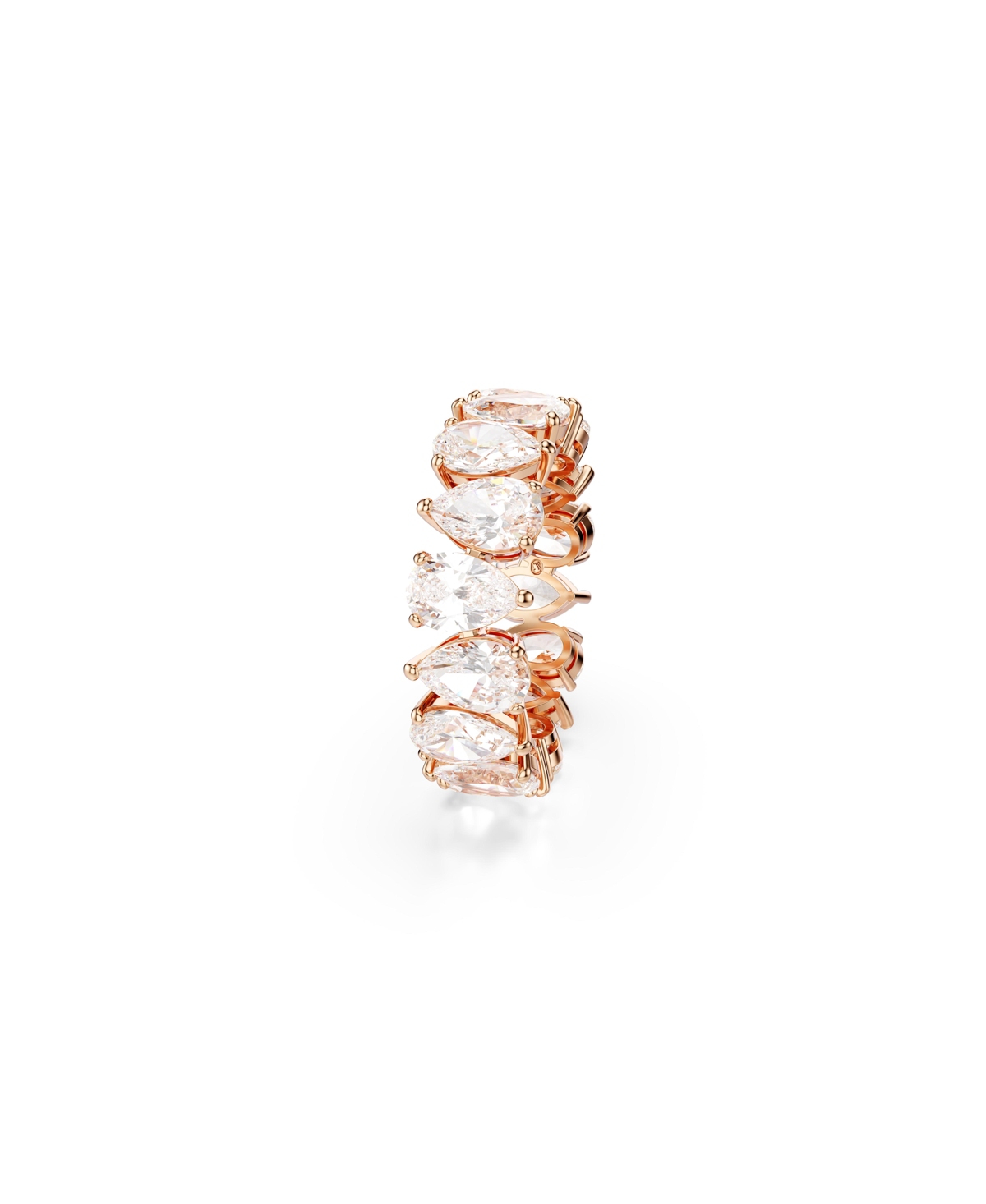 Shop Swarovski Matrix Vittore Rose Gold-tone Pear Cut Ring In White
