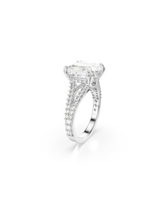 Stilla Rhodium Plated Square Cut Ring