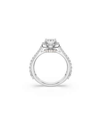 Una Angelic Rhodium Plated Round Cut Ring