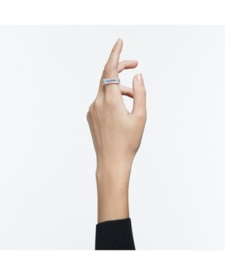 Matrix Vittore Rhodium Plated Baguette Cut Ring