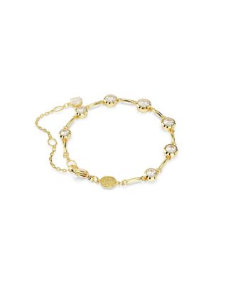 Imber Mixed Round Cuts White Gold-Tone Plated Tennis Bracelet