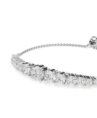 Matrix Gradient of Round Cuts White Rhodium Plated Bracelet