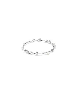 Constella Round Cuts White Rhodium Plated Tennis Bracelet