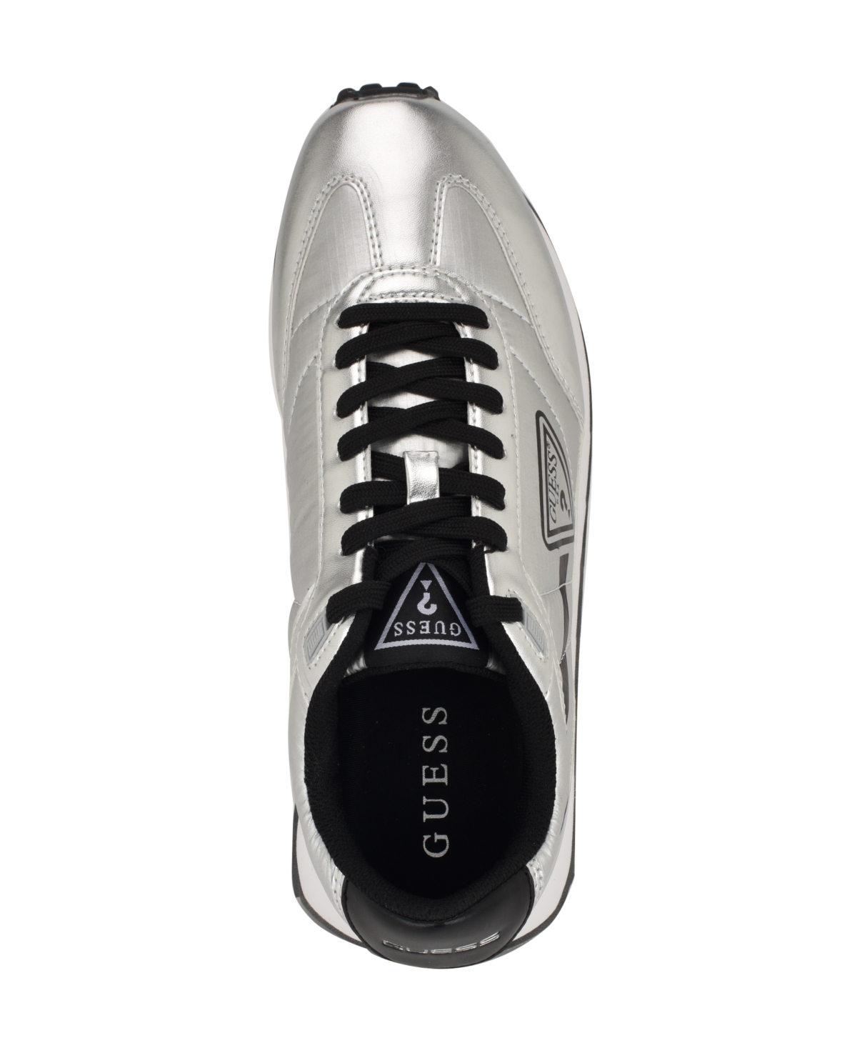 Guess Men's Dorion Lace Up Fashion Jogger Sneakers In Silver