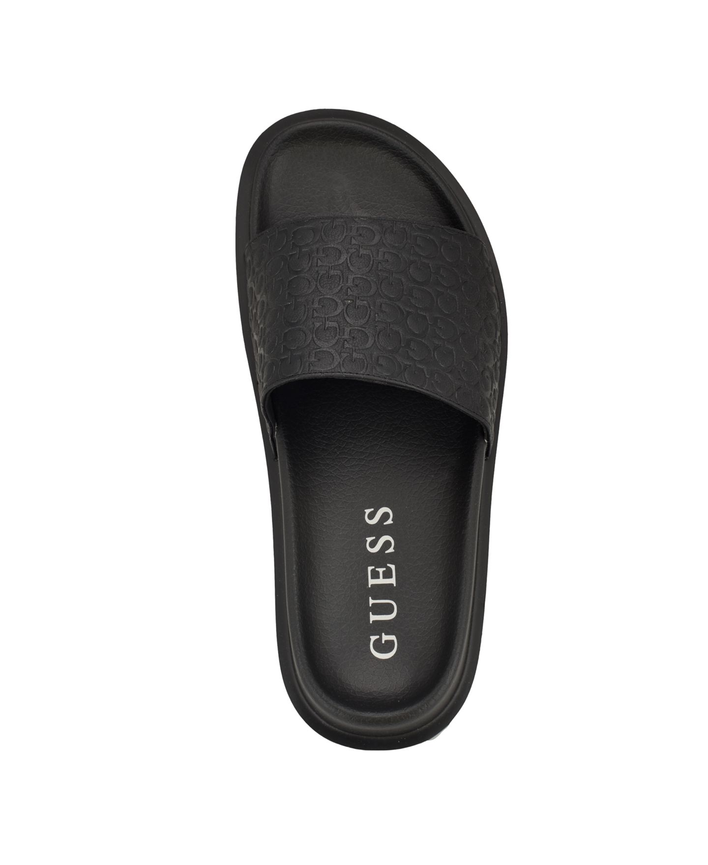 Мужские сандалии GUESS Vartino Elevated Slip On Pool, цвет: Чёрный — фото 4