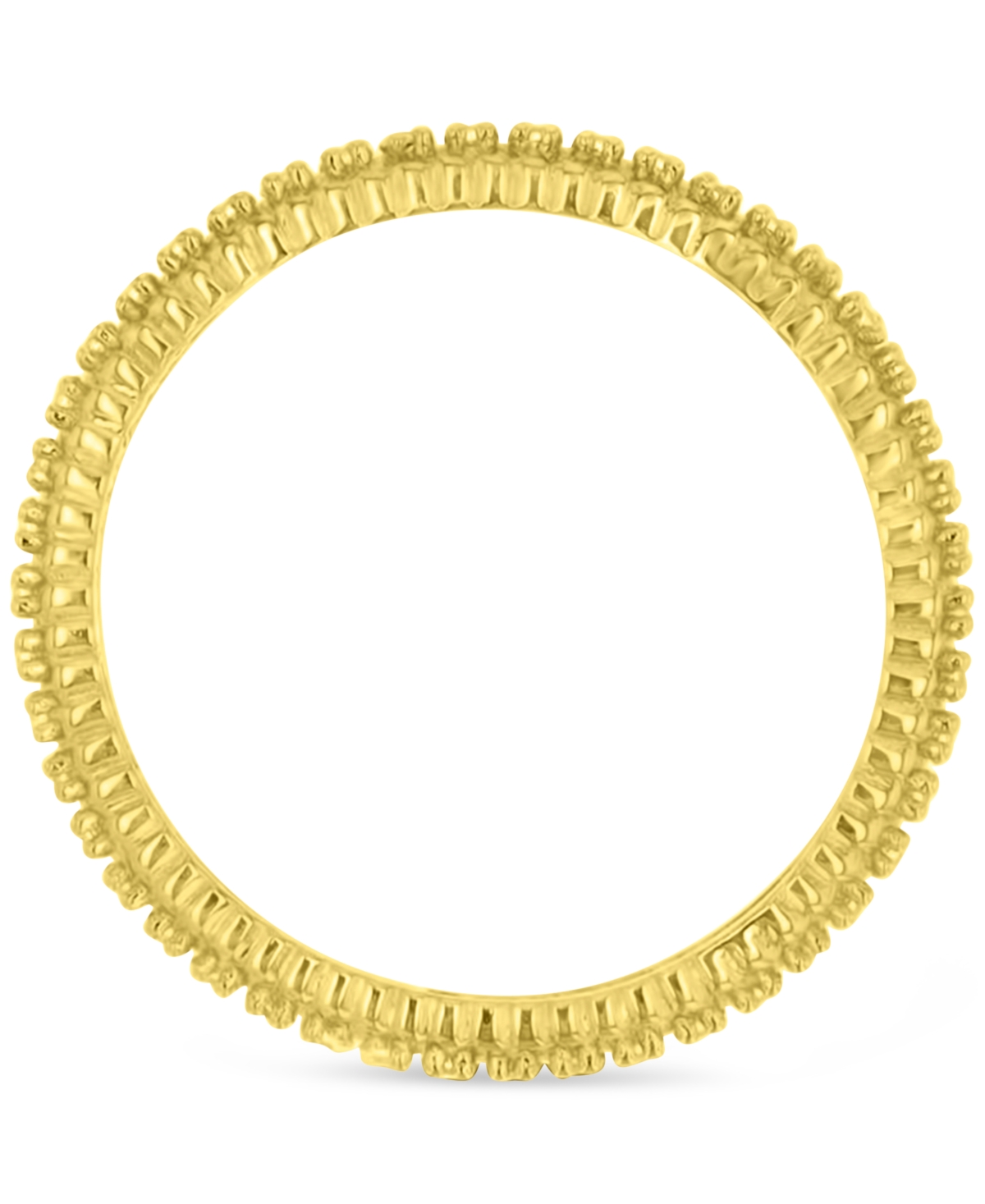 Macy's Cubic Zirconia Band Ring (5/8 Ct. T.w.) In 14k Gold Over Sterling Silver In Yellow