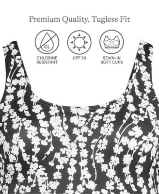 Women's DD-Cup Tugless Low Leg One Piece Swimsuit