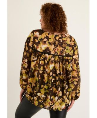 Women's June + Vie Lace Trim Blouse