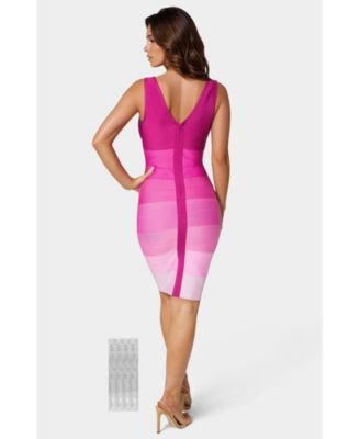 Women's Ombre Bandage Midi Dress
