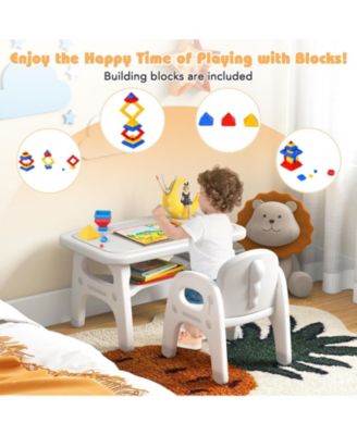 Kids Activity Table and Chair Set with Montessori Toys for Preschool and Kindergarten Learning Fun