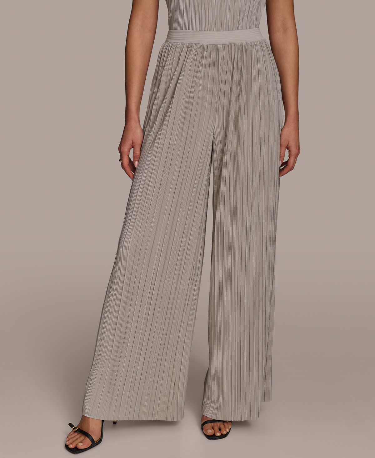 Women's Plisse Pull-On Pants - Clay