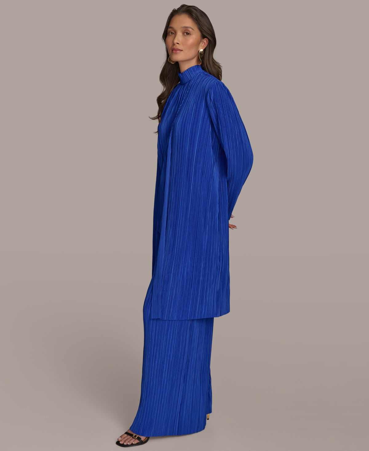 Shop Donna Karan Women's Open-front Plisse Cardigan In Marbella