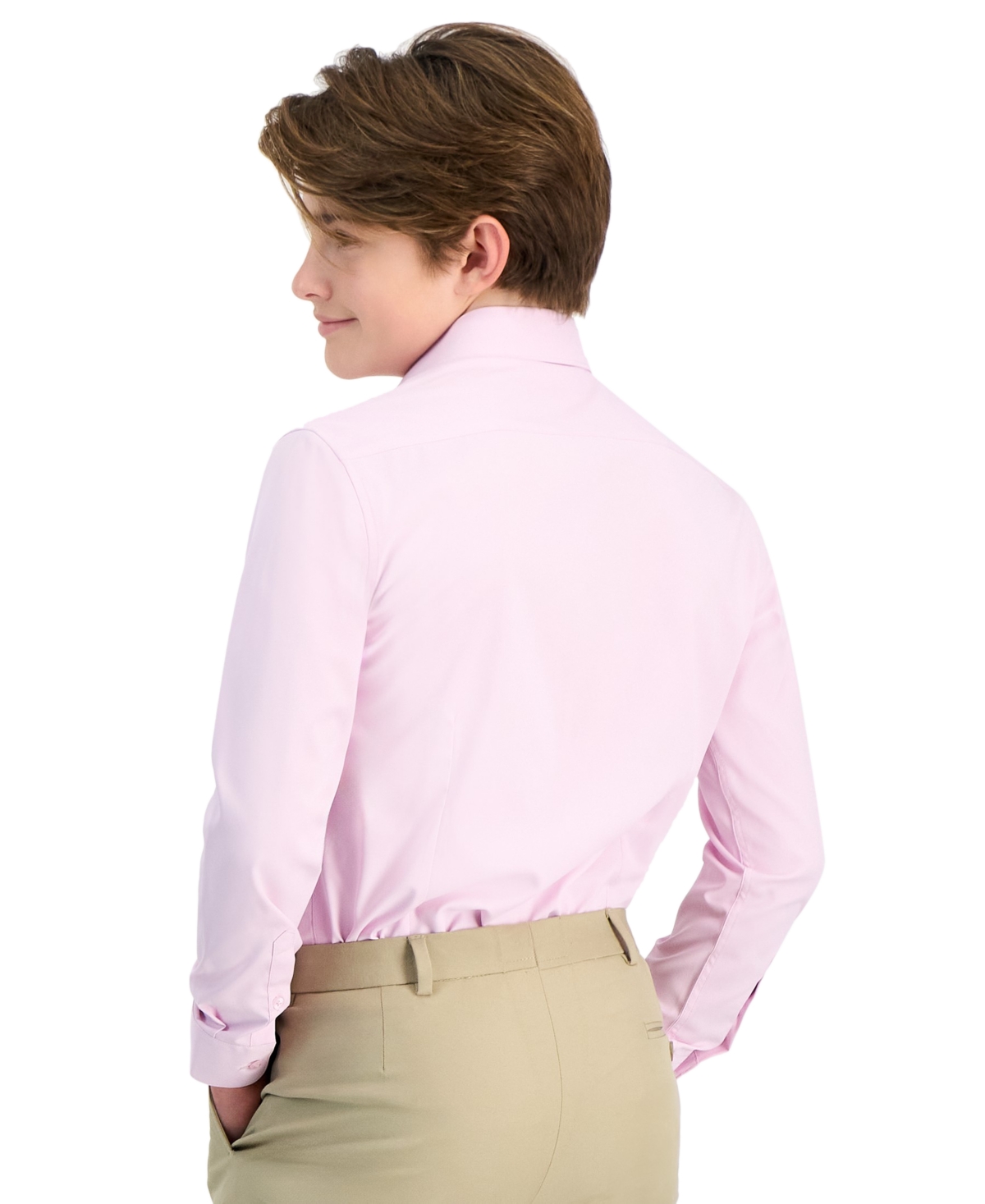 Michael Kors Big Boys Solid Button-up Shirt In Pink