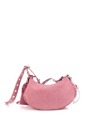 XS Le Cagole Giant Studs Shoulder Bag Glitter Leather