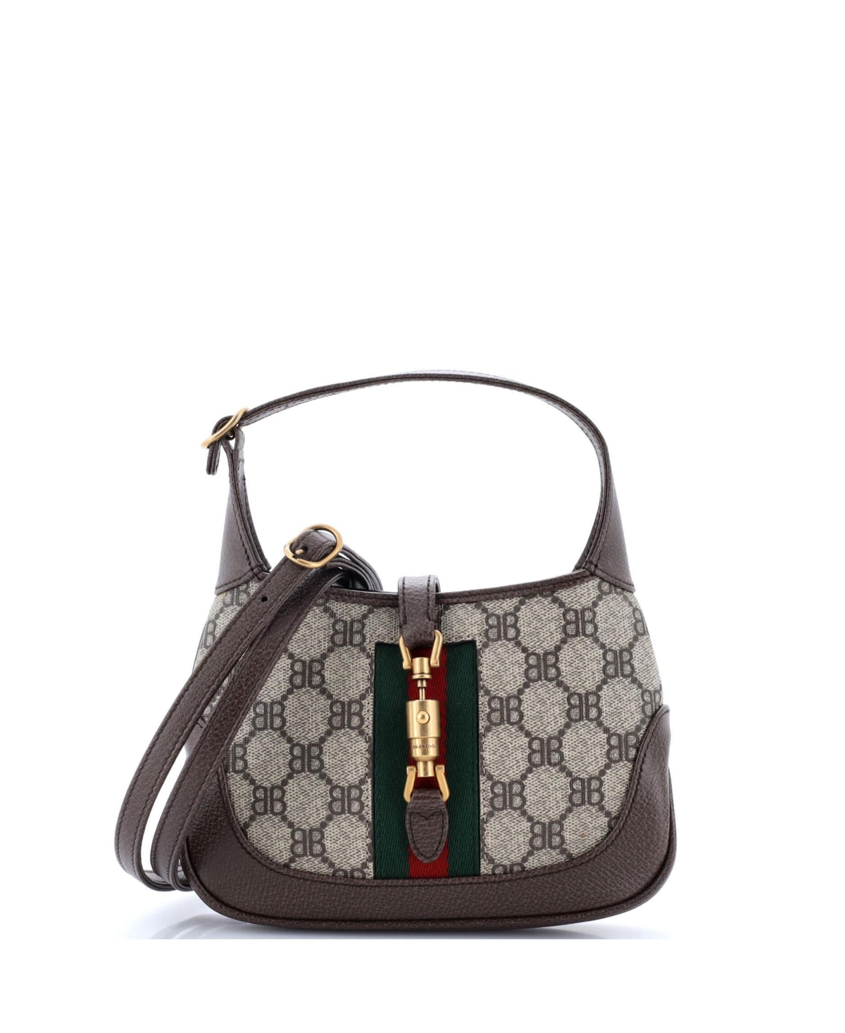 Mini x Gucci The Hacker Project Jackie 1961 Hobo Bb Coated Canvas - Brown
