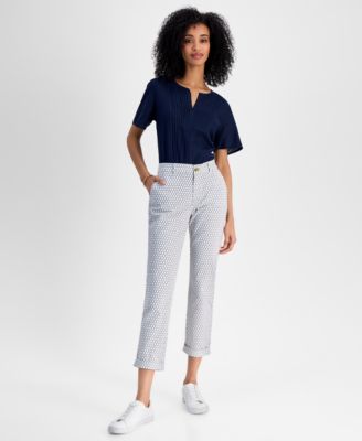 Tommy Hilfiger - Women's Rope-Print Hampton Chino Pants