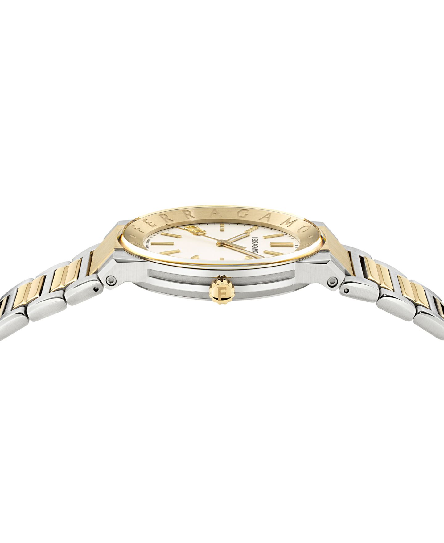 Мужские часы Ferragamo Swiss Sapphire Logo Two-Tone Stainless Steel Bracelet Watch 41mm — фото 2