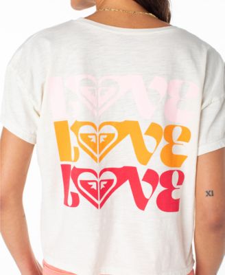 Juniors' Cotton Love Back-Graphic Crewneck Tee