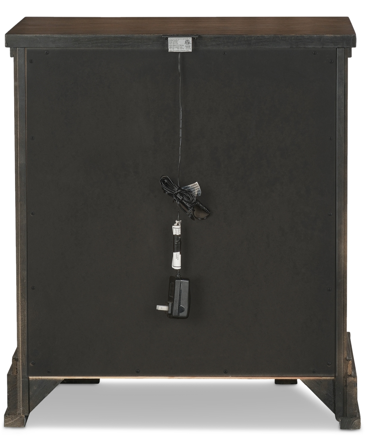 Macy's Alverton 3-drawer Nightstand In Brown