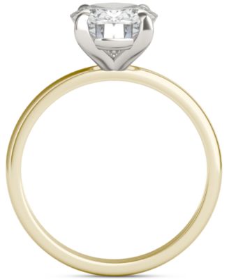 Classic Basket Solitaire Engagement Ring (3 ct. t.w.) in Two-Tone 14k Gold