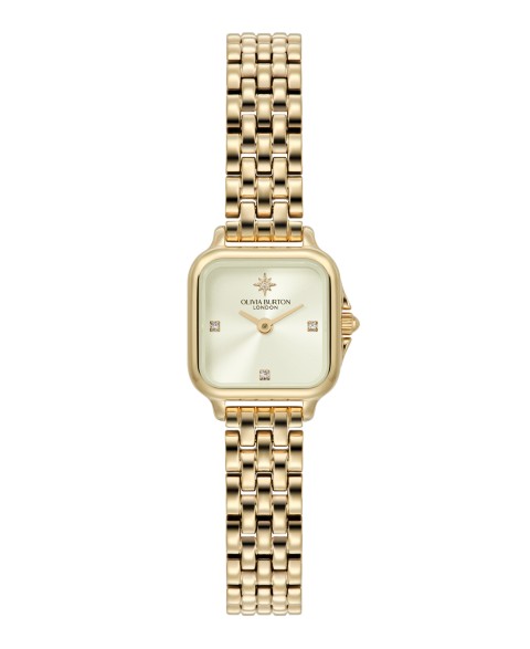 Женские часы Olivia Burton Women's Grosvenor Mini Gold Tone Bracelet Watch, 20mm