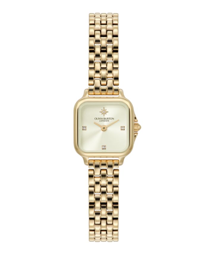 Olivia Burton Women's Grosvenor Mini Gold Tone Bracelet Watch, 20mm