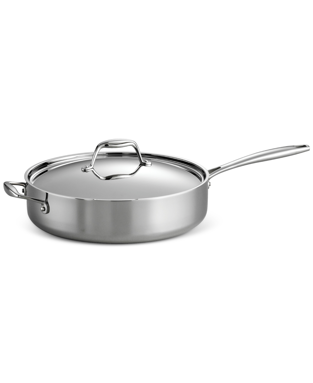 TRAMONTINA TRI-PLY CLAD STAINLESS STEEL 6-QT. COVERED DEEP SAUTE PAN 