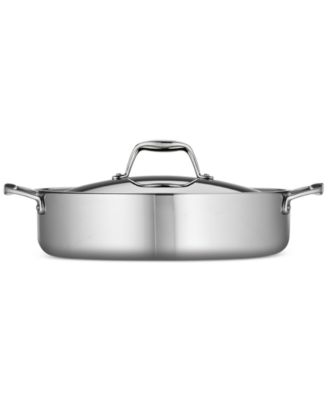 Signature Tri-Ply Clad Stainless Steel 6-Quart Braiser Pan with Lid