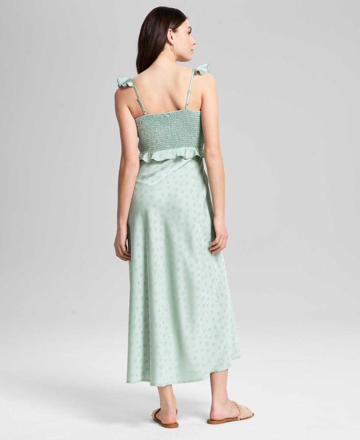 AND NOW THIS WOMEN'S CRISSCROSS RUFFLED SLIP DRESS, EXCLUSIVELY AT MACY'S 