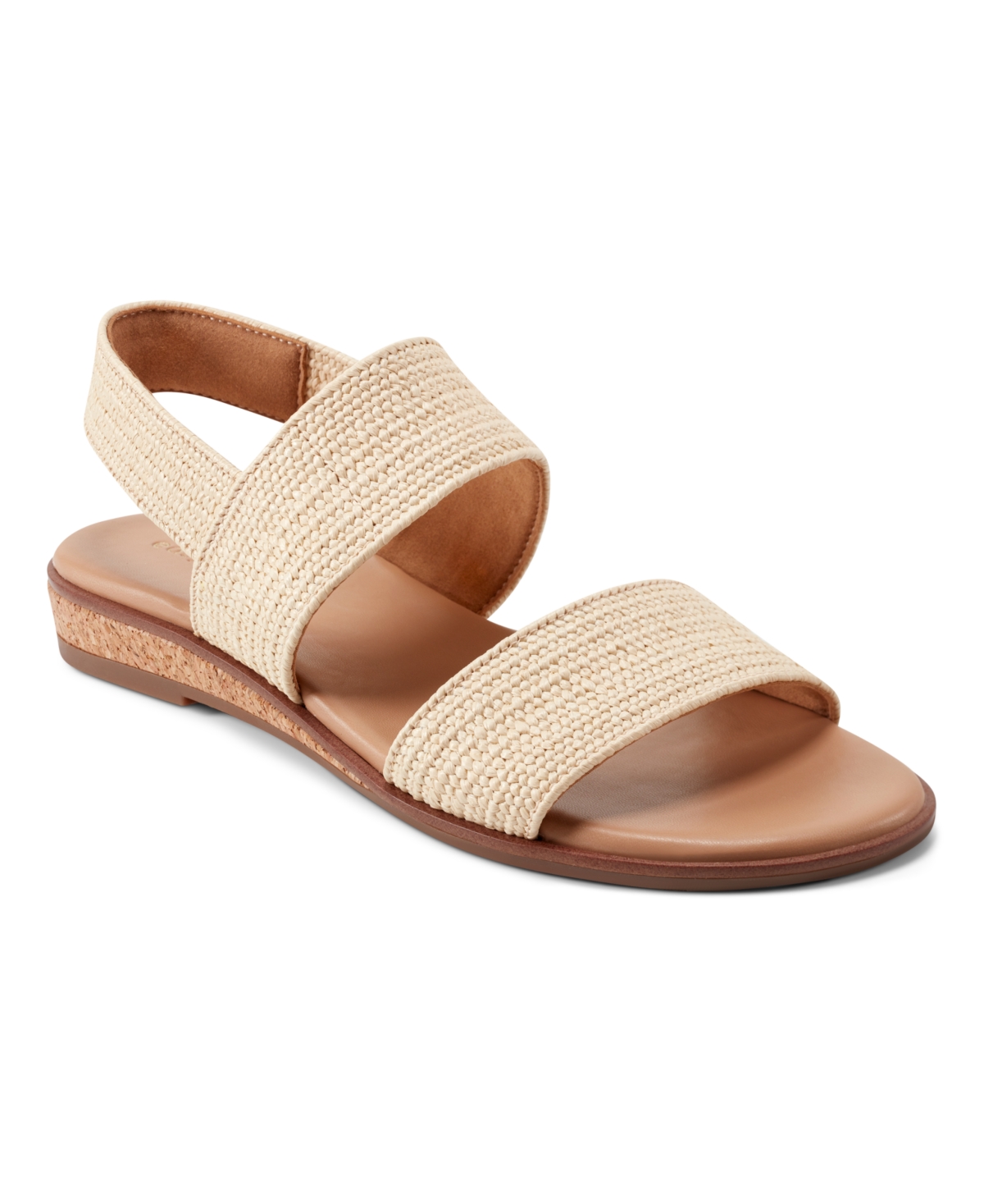 Shop Easy Spirit Women's Lana Double Band Flat Slingback Sandals In Light Natural