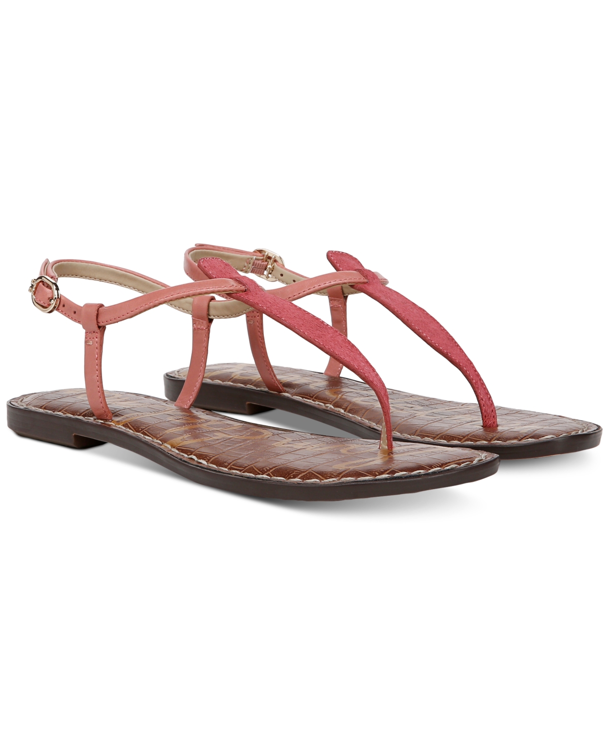 SAM EDELMAN WOMEN'S GIGI T-STRAP FLAT SANDALS 