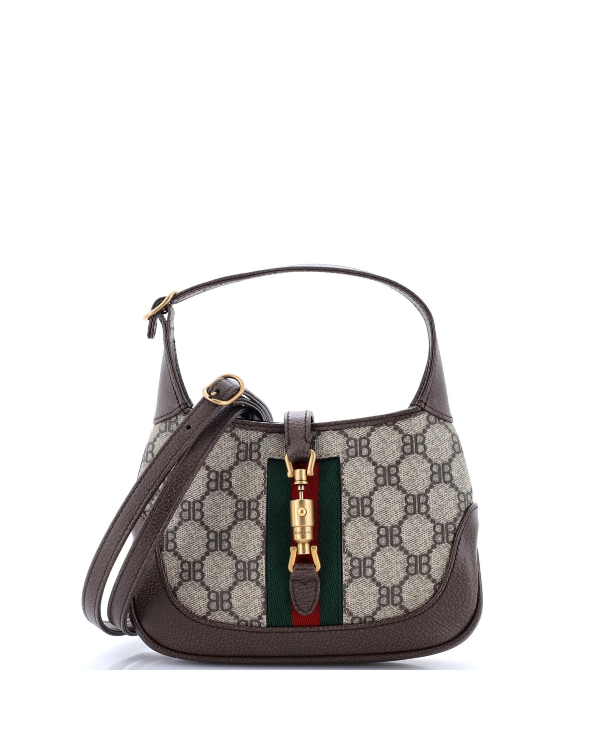 Mini x Gucci The Hacker Project Jackie 1961 Hobo Bb Coated Canvas - Brown