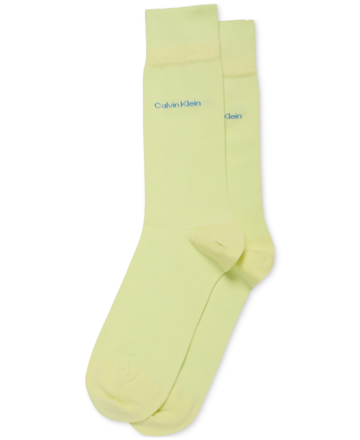 Calvin Klein Men's Socks, Giza Cotton Flat Knit Crew In Green