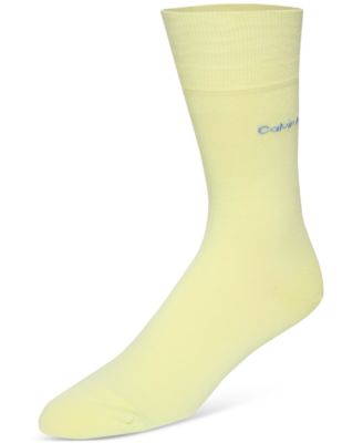 Men's Socks, Giza Cotton Flat Knit Crew