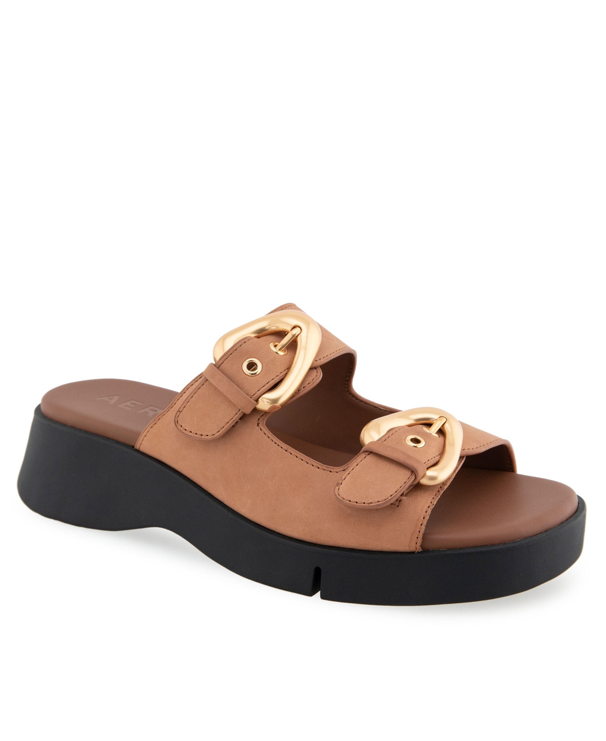 AEROSOLES WOMEN'S FAITH ROUND TOE FLATFORM SANDALS 