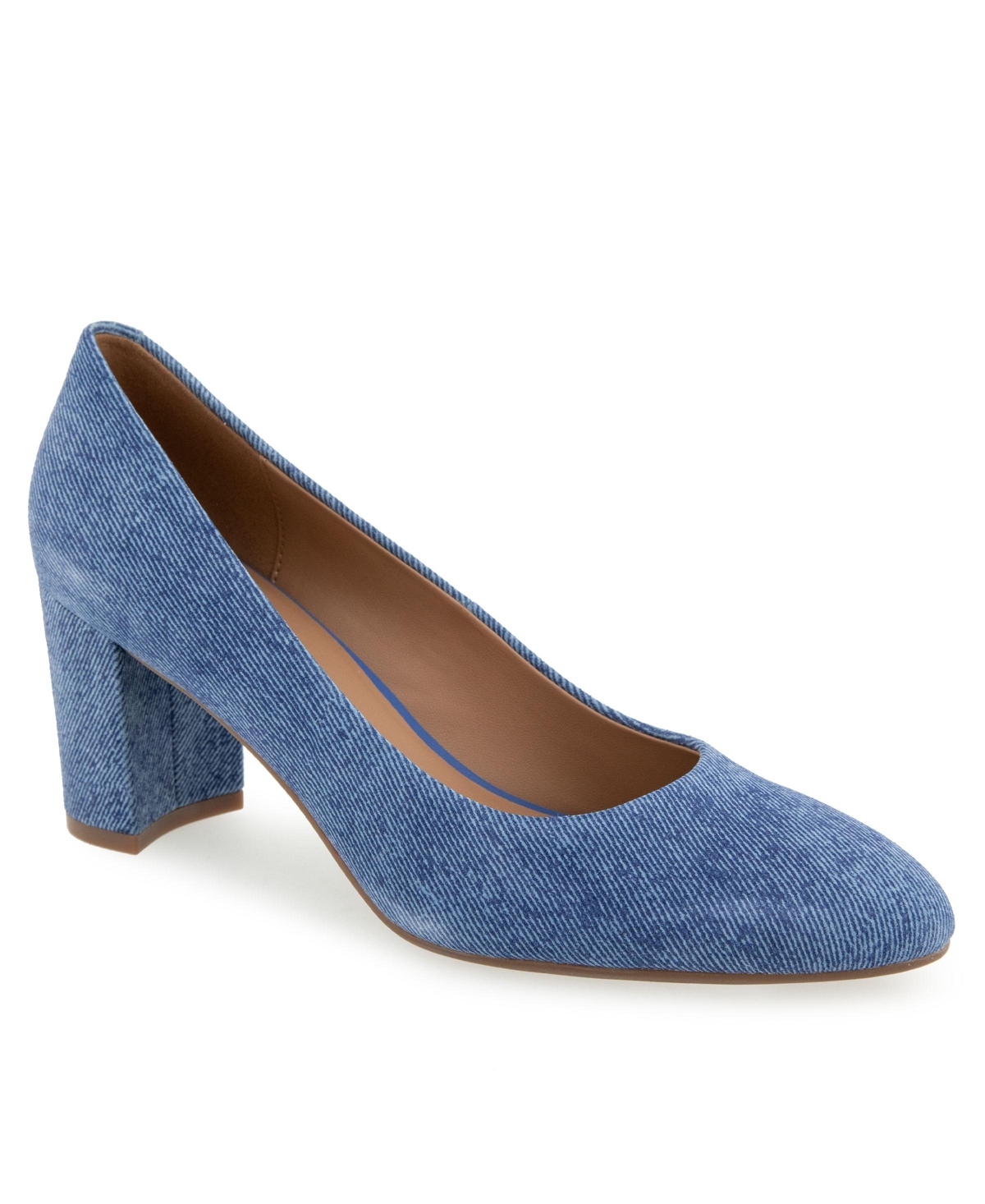 AEROSOLES WOMEN'S BETSY ALMOND TOE PUMP HEELS 