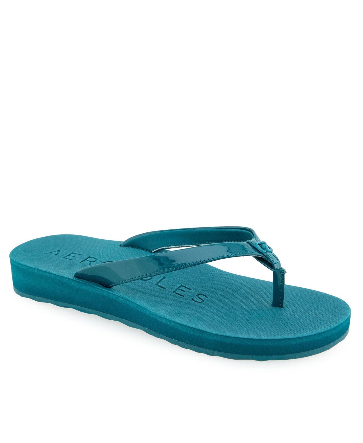 Shop Aerosoles Women's Jace Round Toe Thong Sandals In Teal