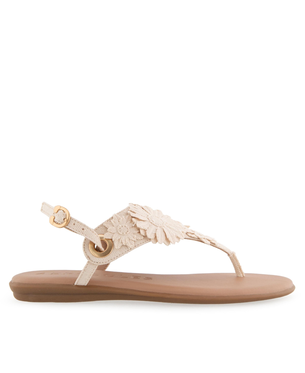 AEROSOLES WOMEN'S CONNIE ROUND TOE FLAT SANDALS 