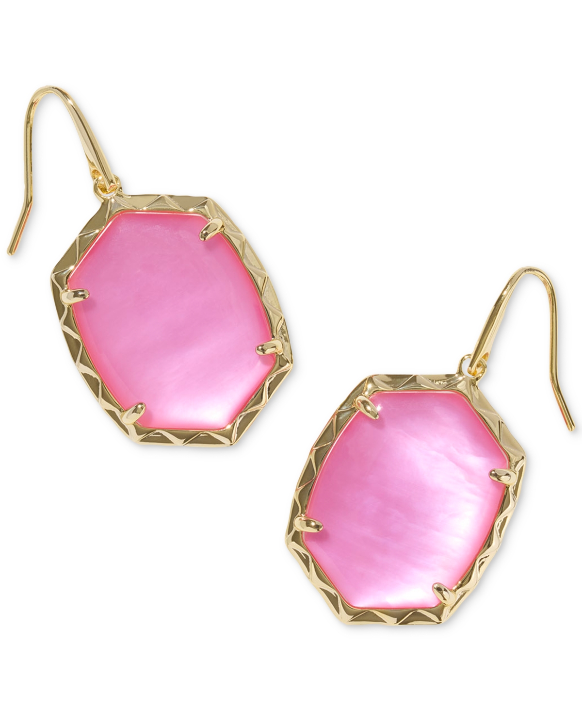 Kendra Scott 14k Gold-plated Stone Drop Earrings In Gold Azalea Illusion