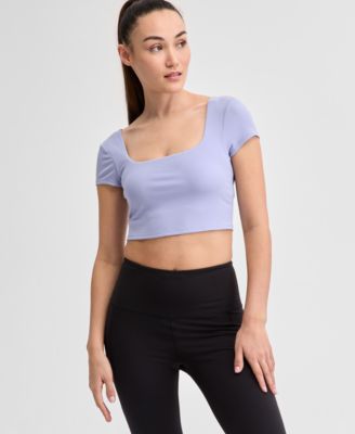 ID Ideology - Women's Soft Rib Short-Sleeve Crop Top