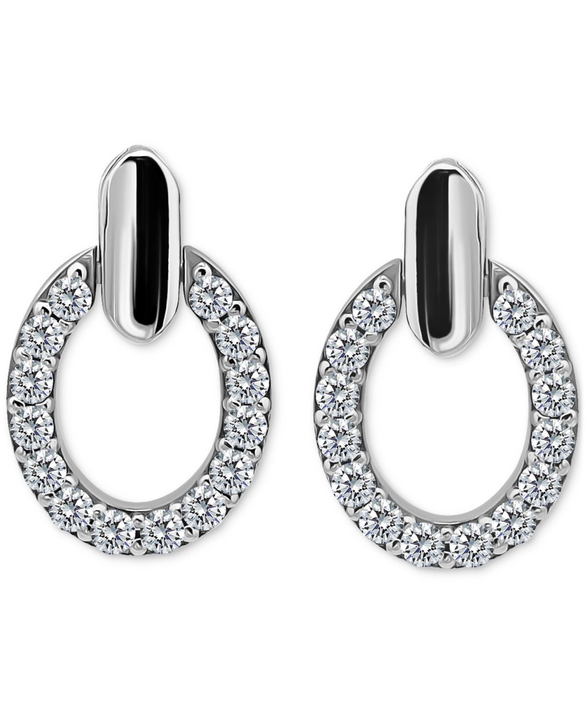 Giani Bernini Cubic Zirconia Round Earrings (1-1/2 Ct. T.w.) In 18k Gold Over Sterling Silver (also Available In S In Silver